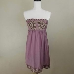 Anthropologie, THEME Lilac Strapless Dress